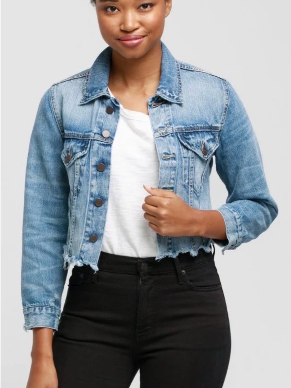 NWT-Able Naibi Cropped Denim Jacket
